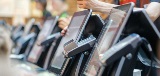 close-up of ordering screens at a quick service restaurant