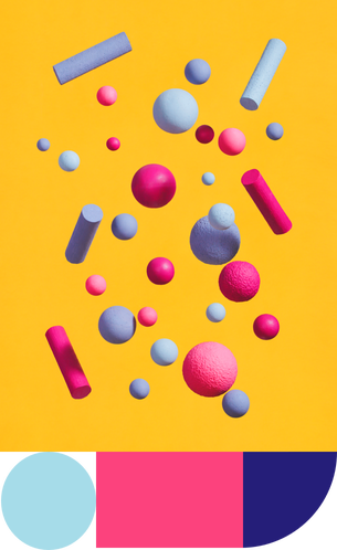 colorful spheres and rods